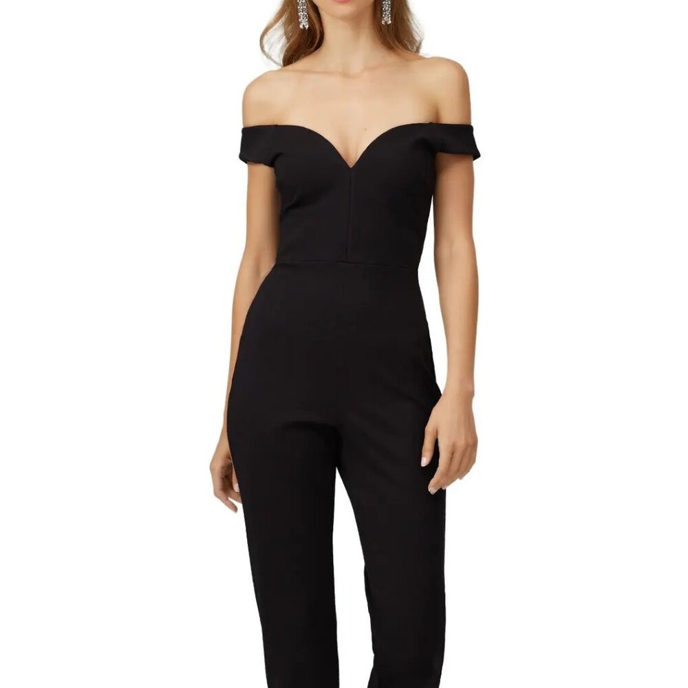 Susana Monaco Black Off the Shoulder Jumpsuit